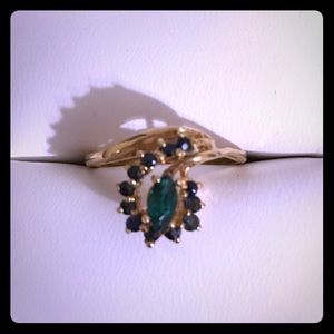 Emerald and Sapphire Ring